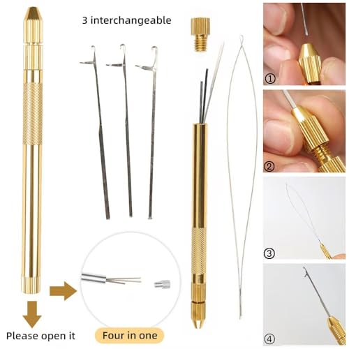 Hair Extension Tools Kit with Micro Bead Pliers, Hook and Loop Needle Set