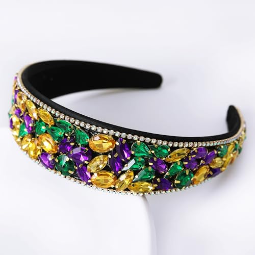 Colorful Rhinestone Padded Headband - Sparkly Crystal Hair Accessory