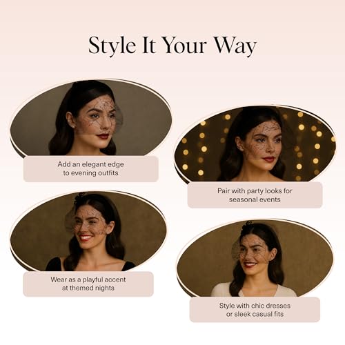 Spiderweb Veil Headband - Black Statement Hair Accessory