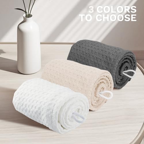 MaopaoBeauty Waffle Microfiber Hair Towel - Quick Dry & Anti-Frizz
