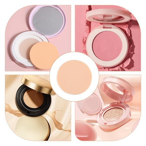 5-Pack Nude Round Makeup Sponges for Flawless Foundation Application