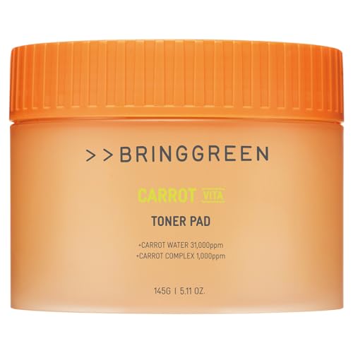 BRING GREEN Carrot Toner Pad | Contains Vitamin and Retinol to Even