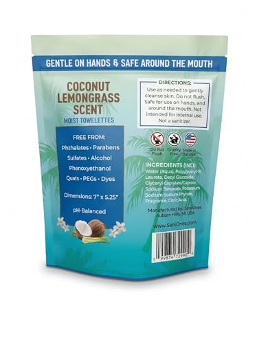 SaniOnes Individually Wrapped Hand Wipes - Alcohol-Free Travel Packets