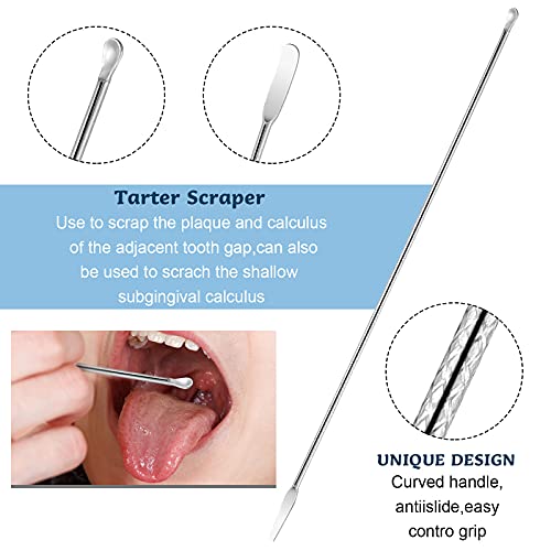 Tonsil Stone Removal Set - 4 Stainless Steel Tools & 100 Swabs