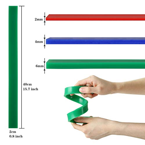 GWHOLE Silicone Rolling Pin Guides Set - 6 Pcs Non-Stick Dough Thickness Rulers for Baking