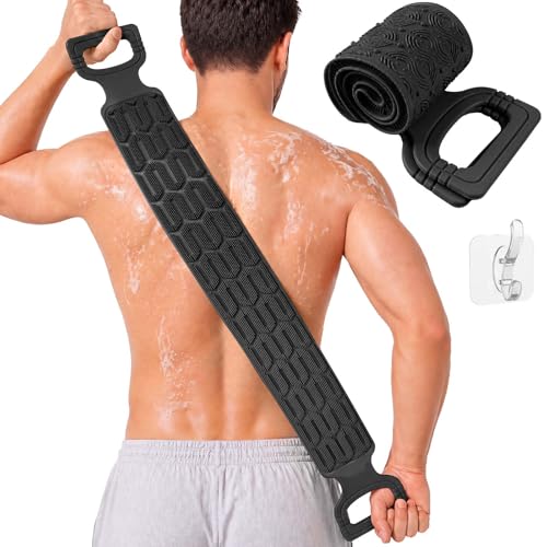 Manmihealth Silicone Back Scrubber for Shower, Dual-Sided Exfoliator