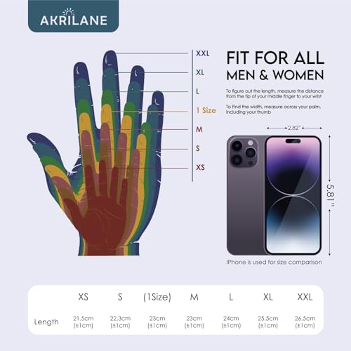 Akrilane XXL 100% Cotton Moisturizing Gloves for Dry Hands - 2 Pairs