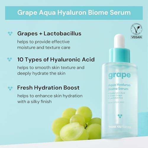 THANKYOU FARMER Grape Aqua Hyaluron Biome Serum - Hydrating Face Serum 50ml