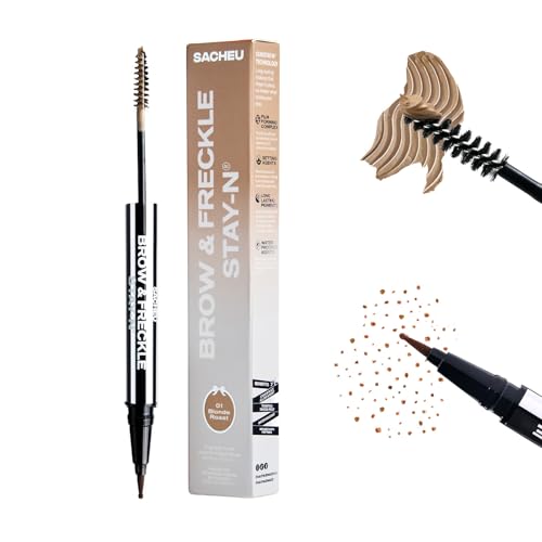 Sacheu Brow & Freckle Stay-N 2-in-1 Blonde Roast Brow Gel & Freckle Pen