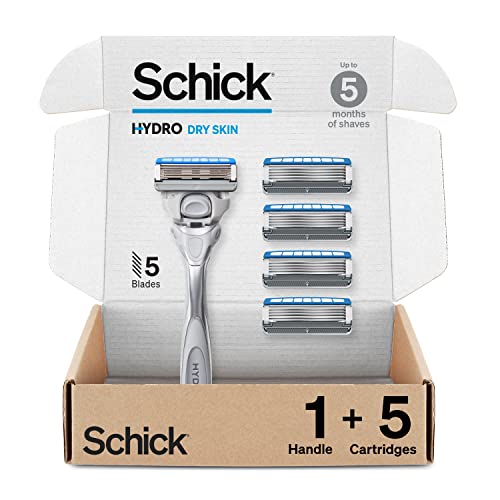 Schick Hydro Advanced Hydration Men’s 5-Blade Razor with Handle & Refills, Multicolor