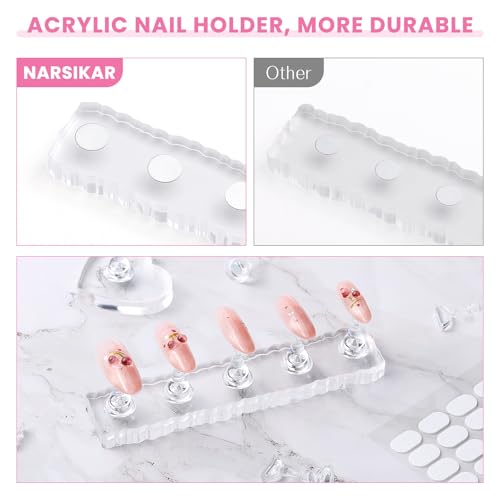 Nail Stand with 300 Double-Sided Tape | Magnetic Acrylic Holder