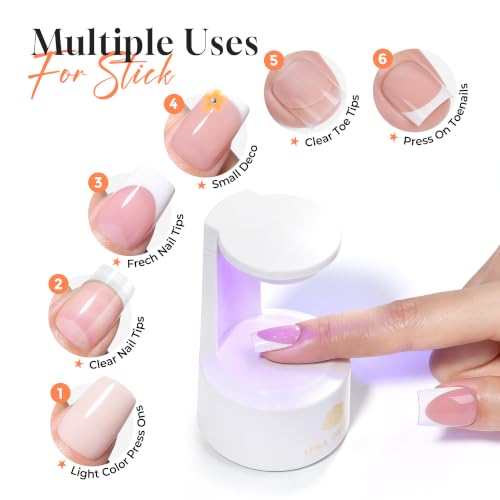 UNA GELLA Solid Gel Nail Glue for Press On Nails - 80g UV Curing Adhesive