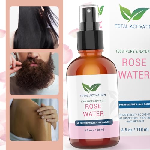 Organic Moroccan Rose Water Spray – 100% Pure Hydrating Facial Toner – 4 oz