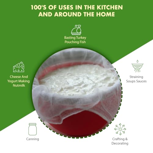 Regency Chef-Grade 100% Cotton Cheesecloth - 36"x72" (Pack of 4)