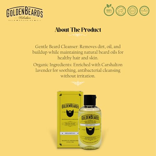 Golden Beards Organic Beard Shampoo – 100ml Lavender Scent