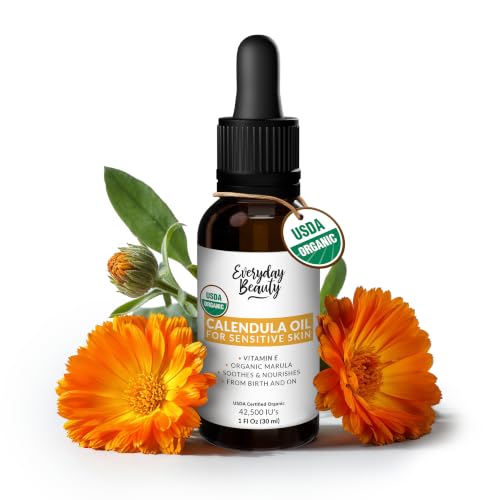 USDA Organic Calendula Oil for Sensitive Skin - 1 Fl Oz