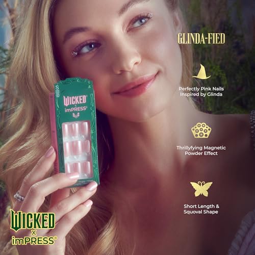 imPRESS Glinda-fied Press On Nails - Pink Short Squoval Set