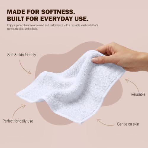 Utopia Towels 12 Pack Cotton Washcloths - 12x12 Soft & Absorbent