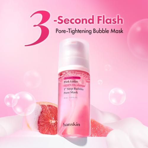Hanskin PDRN Micro Bubble Pore Mask with Pink Lotus - 3.21 fl oz