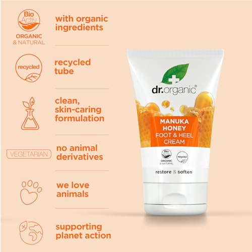 Dr Organic Manuka Honey Foot Cream - Moisturizing & Repairing 125ml