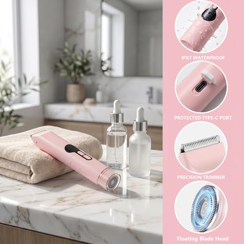 Nursetek 2-in-1 Electric Bikini Trimmer & Facial Shaver - Waterproof