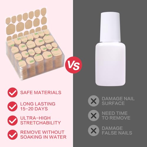 CurvLife 50 Sheets High Polymer Jelly Glue for Press-On Nails