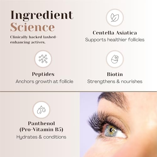 Lash Serum for Eyelash Growth - 0.07 Fl Oz | Vegan Peptides & Biotin