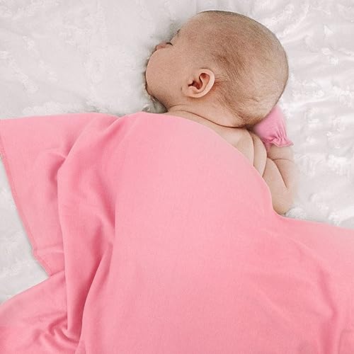 DRESHOW Newborn Receiving Blanket Set with Bow Hat & Mittens