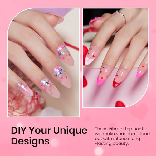Beetles Gel Polish 6Pcs Reflective Glitter Top Coat Set
