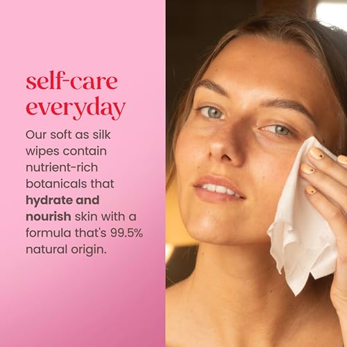 Burt's Bees Micellar Rose Water Facial Towelettes - 30 Count, Plant-Based Makeup Remover Wipes for All Skin Types