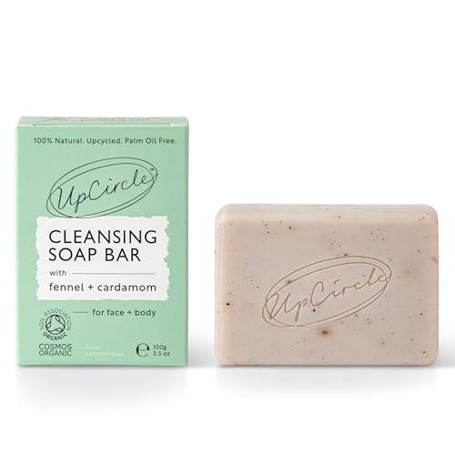 UpCircle Organic Fennel & Cardamom Chai Soap Bar - 3.5oz Vegan Cleanser for Face & Body