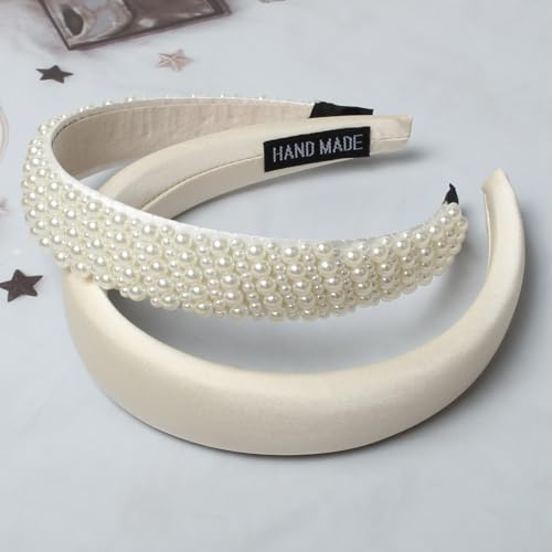 5-Pack Faux Pearl Headbands for Women and Girls, Elegant Hair Accessories