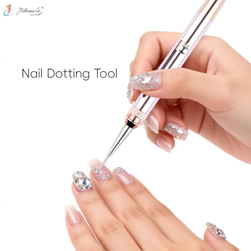 Yihuale 2-in-1 Retractable Kolinsky Acrylic Nail Brush & Dotting Tool (12#)