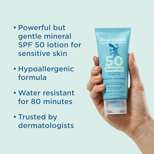 Blue Lizard Sensitive Mineral Sunscreen SPF 50+ - 3 oz Tube