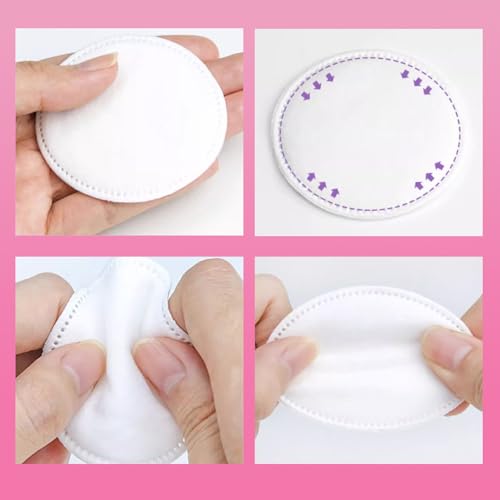 BEAGERUO Individually Wrapped Cotton Pads for Face - 200 Pieces, 2.36 Inch, Makeup Remover & Skincare Pads
