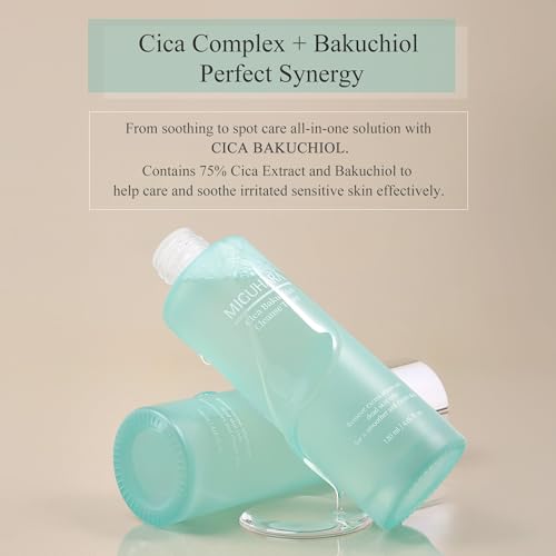 CICA Bakuchiol & Centella Asiatica Skin Toner - Hydrating Korean Facial Cleanser (120ml)