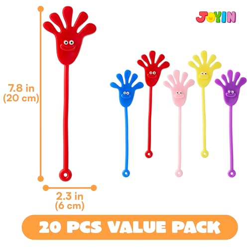 JOYIN 20 Pcs Sticky Hands Party Favors for Kids - 7.8 Inch