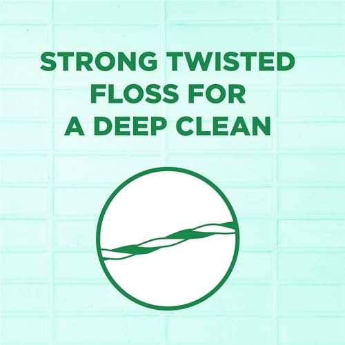 GUM Twisted Mint Dental Floss Picks 90 Count (Pack of 6) - Easy-Grip, Travel-Ready