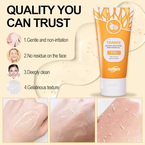 FAIRYTALESPACE Orange Exfoliating Gel Scrub for Face and Body, 2 Pack
