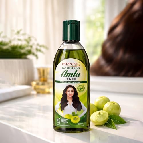 Patanjali Kesh Kanti Amla Hair Oil 200ml - Natural Hair Loss Treatment