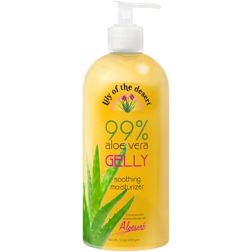 Lily of the Desert 99% Organic Aloe Vera Gelly - Soothing Skin Moisturizer, 16 oz