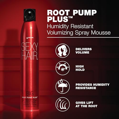 SexyHair Big Root Pump Plus Volumizing Spray Mousse - High Hold & Humidity Resistance