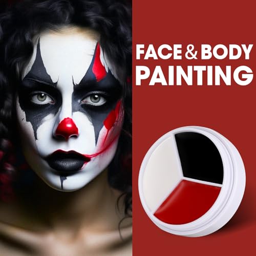 Set 01 Professional Face & Body Paint Kit with 3 Colors, Brushes & Sponges