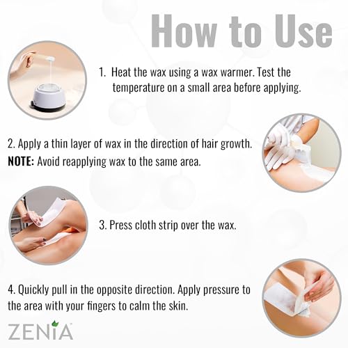 Zenia Zinc Oxide Wax for Sensitive Skin - 14oz Soft Hair Removal Wax