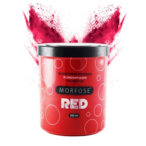 Morfose Professional Bleaching Powder 450 g / 15.8 oz Red Bleaching Powder Hairdressing Supplies Hair Brightener Salon Hairdresser Bleaching