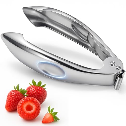 YYP Stainless Steel Strawberry Huller with Ergonomic Handle