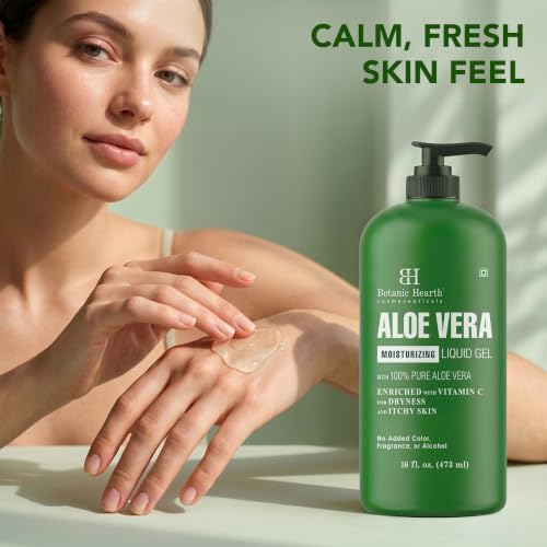 Botanic Hearth Aloe Vera Gel - 16 Fl Oz for Dry & Itchy Skin