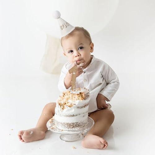 Natural Boho Birthday Hat for 1st Birthday Celebrations