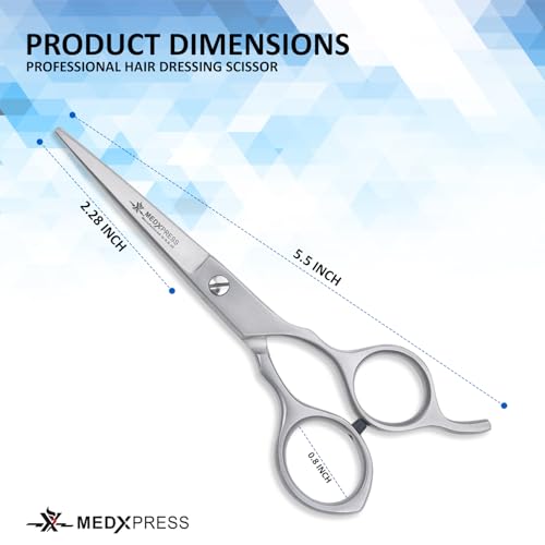 Medxpress 5.5 Inch Professional Hair Cutting Scissors Stainless Steel Salon Shears