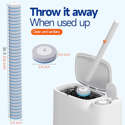CTIME 36 Replacement Toilet Brush Heads - Value Refill Pack